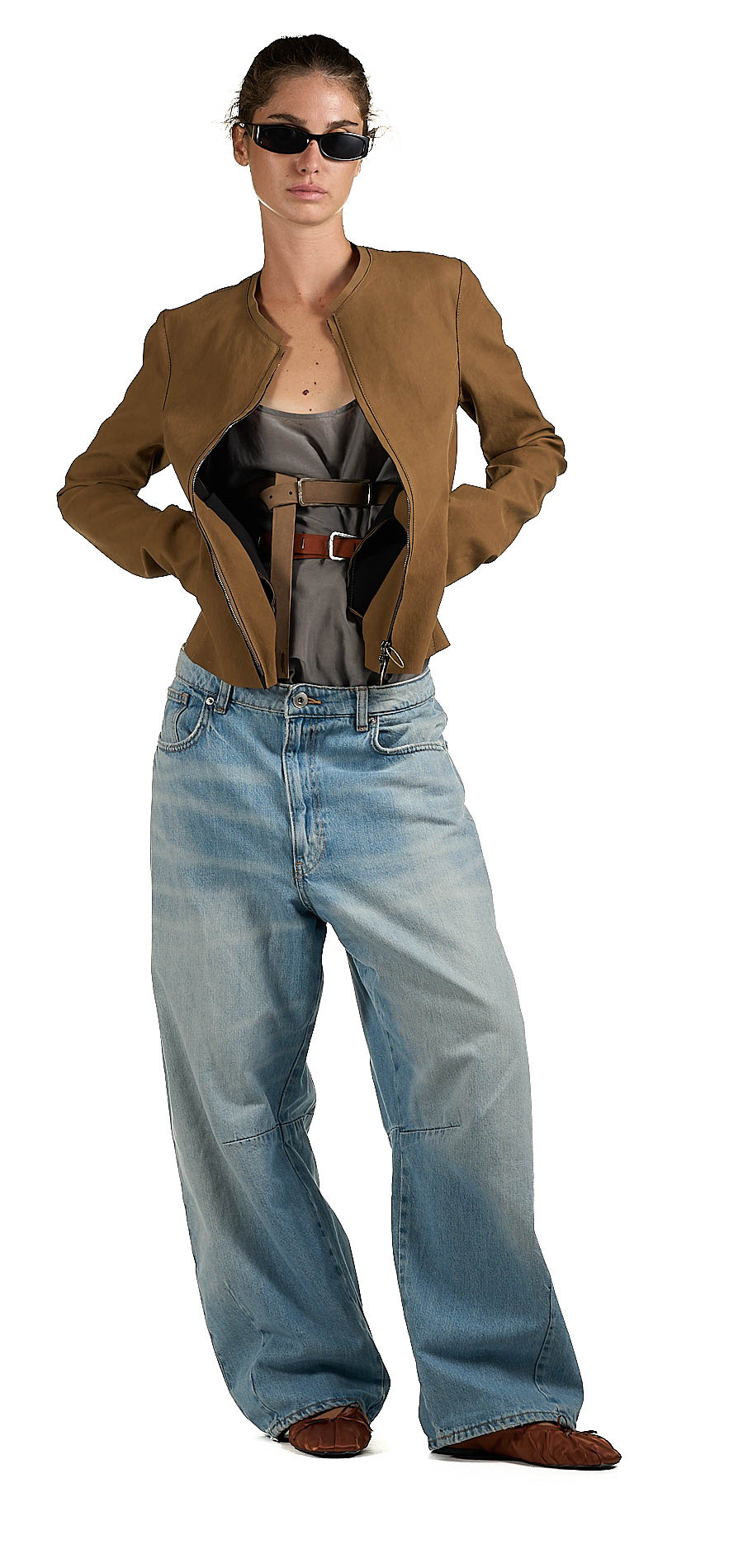 DANIELE BASTA LEATHER AND SILVER JACKET 